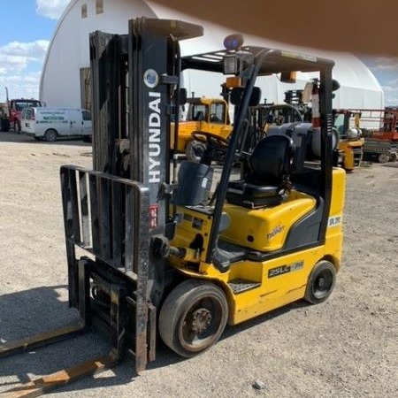 Used 2017 HYUNDAI 25LC-7A Cushion Tire Forklift for sale in Regina Saskatchewan