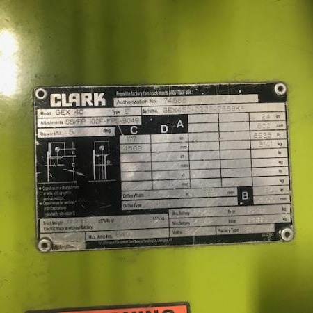 Used 2016 CLARK GEX40 Electric Forklift for sale in Stratford Ontario