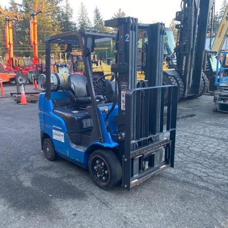 Used 2018 MITSUBISHI FGC25N Cushion Tire Forklift for sale in Langley British Columbia