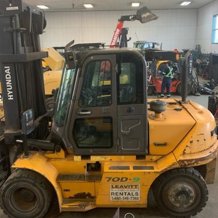 Used 2019 HYUNDAI 70D-9 Pneumatic Tire Forklift for sale in Kitchener Ontario