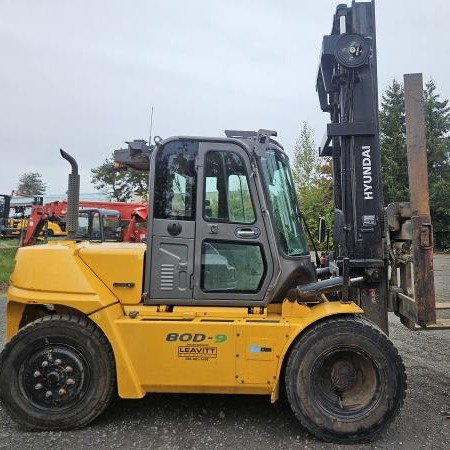 Used 2018 HYUNDAI 80D-9 Pneumatic Tire Forklift for sale in Portland Oregon