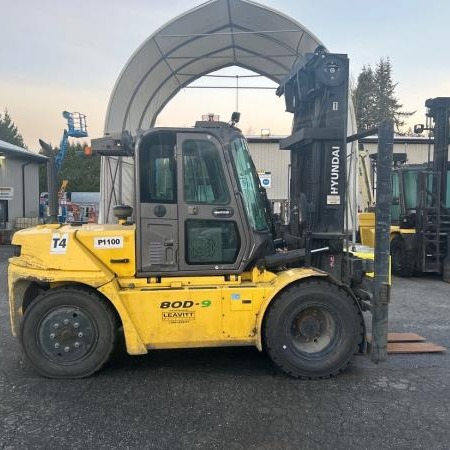 Used 2017 HYUNDAI 80D-9 Pneumatic Tire Forklift for sale in Langley British Columbia