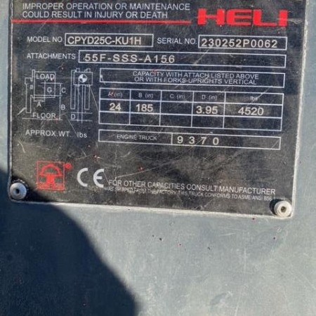 Used 2022 HELI CPYD25C-KU1H Cushion Tire Forklift for sale in Regina Saskatchewan