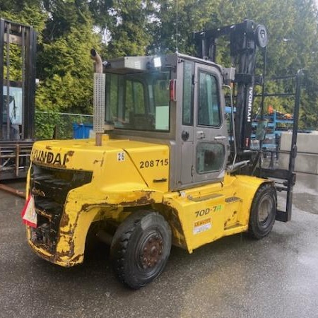 Used 2015 HYUNDAI 70D-7A Pneumatic Tire Forklift for sale in Langley British Columbia