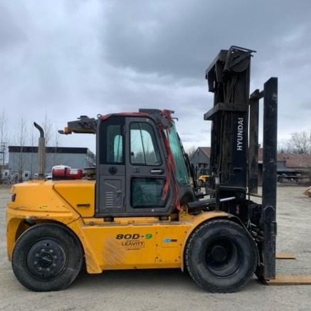 Used 2018 HYUNDAI 80D-9 Pneumatic Tire Forklift for sale in Surrey British Columbia