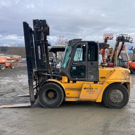 Used 2018 HYUNDAI 80D-9 Pneumatic Tire Forklift for sale in Prince George British Columbia