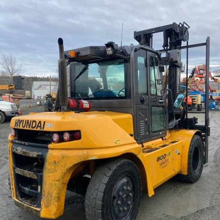 Used 2018 HYUNDAI 80D-9 Pneumatic Tire Forklift for sale in Prince George British Columbia