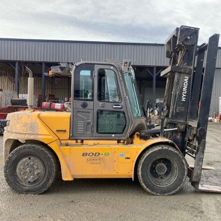 Used 2018 HYUNDAI 80D-9 Pneumatic Tire Forklift for sale in Prince George British Columbia